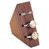 3-Slot Wood Finger Rings Display Plate RDIS-WH0009-018-1