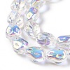 Transparent Electroplate Glass Beads Strands GLAA-C025-02D-5