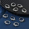 SHEGRACE Brass Micro Pave Clear Cubic Zirconia Hoop Earrings Findings XGR0153P-92P-4