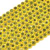 Handmade Millefiori Glass Flat Round Bead Strands LK-P010-06-1