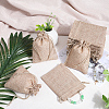 Beebeecraft Polyester Imitation Burlap Packing Pouches Drawstring Bags ABAG-BBC0001-02A-01-4