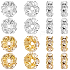 100Pcs 2 Colors Rack Plating Brass Rhinestone Spacer Beads KK-BBC0016-23B-1