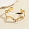 Multi-layer Geometric Wave Pattern Iron Open Cuff Bracelet for Women LS-US3742-5