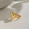 Heart 304 Stainless Steel Finger Rings for Women QD7769-4