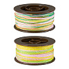 2 Rolls 2 Colors Segment Dyed Round Polyester Twisted Cords OCOR-TA0003-65A-1