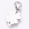 304 Stainless Steel European Dangle Charms STAS-O097-08A-3