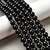 Natural Black Obsidian Beads Strands G-L632-A01-8mm-1