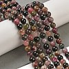 Natural Tourmaline Round Bead Strands G-F269-05-6mm-5