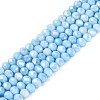 Anti-Tarnish Dyed Rondelle Glass Beads Strands EGLA-T021-3mm-17-05-1