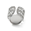 304 Stainless Steel Cuff Ring Components SA-CBA37BC-17D-P-2