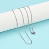 Non-Tarnish Unisex 304 Stainless Steel Cable Chain Necklaces STAS-O037-83P-02-1