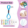 8 Skeins 8 Colors 6-Ply Polyester Metallic Embroidery Floss DIY-TAC0020-73-4