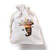 Halloween Cotton Cloth Storage Pouches ABAG-M004-01K-3