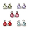 Brass Pave Cubic Zirconia Pendants KK-L240-05P-1