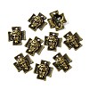 Tibetan Style Alloy Cross with Jesus Alloy Pendants for Easter Jewelry MLF10674Y-NF-3
