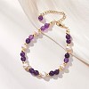 Adjustable Natural Quartz and Freshwater Pearl Beads Bead Bracelets BJEW-JB13031-01-1