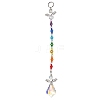 Angel Alloy & Glass Pendant Decoraton HJEW-JM02031-3