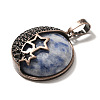 Natural Blue Spot Jasper Pendants G-P560-01R-04-2