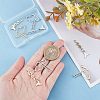 8Pcs 4 Styles 201 Stainless Steel Connector Charms STAS-UN0039-24-4