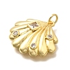 Brass Micro Pave Cubic Zirconia Pendants X-KK-S508-38G-2