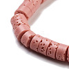 Natural Lava Rock Dyed Beads Strands G-K375-G09-01-4