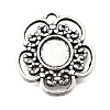 Tibetan Style Alloy Pendant Cabochon Settings for Enamel FIND-D042-09A-AS-1