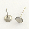 Tarnish Resistant 304 Stainless Steel Post Stud Earring Findings X-STAS-R063-49-1