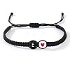 304 Stainless Steel Alphabet Beads Braided Bead Bracelets RY3090-31-1