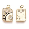 Brass Cubic Zirconia Pendants ZIRC-L098-004G-2