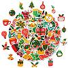 50Pcs Christmas Theme PVC Adhesive Waterproof Stickers PW-WG66132-01-2