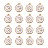 Golden Plated Alloy Charms LS-X-ENAM-S118-01G-2