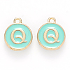 Golden Plated Alloy Enamel Charms ENAM-S118-05Q-1