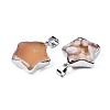 Natural Cherry Blossom Agate Pendants G-N326-105-3