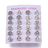 Tarnish Resistant 304 Stainless Steel Stud Earrings EJEW-N045-09P-3