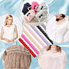 30 Yards 10 Colors Polyester Elastic Flower Lace Ribbons OCOR-BC0006-76-6