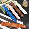 WADORN 5Pcs 5 Colors Wrinkled PU Leather Mobile Phone Wrist Strap AJEW-WR0001-74-4