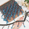 12M Polyester Fringe Lace Trims SRIB-WH0026-26B-3