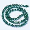 Electroplate Glass Beads Strands EGLA-A034-P6mm-B09-2