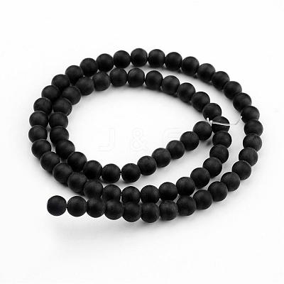 Frosted Glass Bead Strands GLAA-G016-10mm-02-1