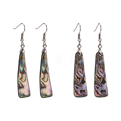 Abalone Shell/Paua ShellEarrings EJEW-Q166-1-1