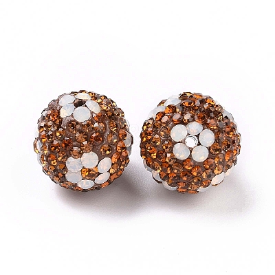 Polymer Clay Rhinestone Beads RB-L029-03B-1