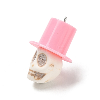 Halloween Opaque Resin Pendants RE-CBA098D-04P-B-1