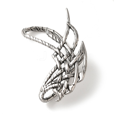 316 Surgical Stainless Steel Cuff Earrings EJEW-E300-23AS-02-1