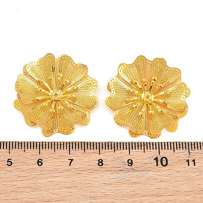 Brass Filigree Cabochons KK-CBACEE9-02A-G-1