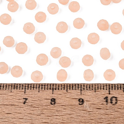 FGB Frosted Transparent Glass Seed Beads SEED-N013-04A-04-1