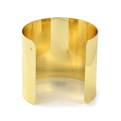 Brass Plain Wide Cuff Bangles BJEW-D039-04G-1