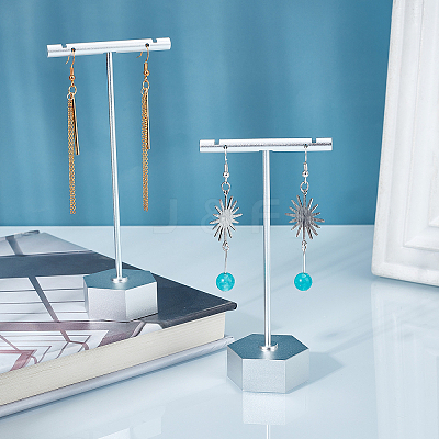 2Sets 2 Style T Shape Iron Earring Displays EDIS-PH0001-09-1