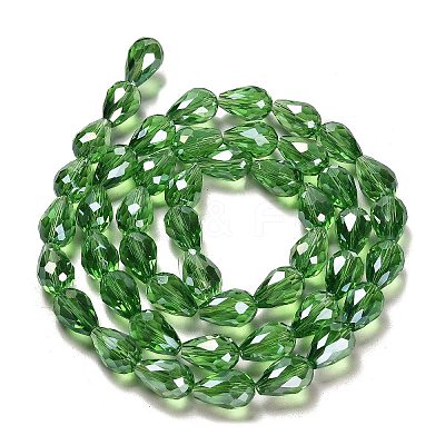 Electroplate Glass Beads Strands EGLA-D015-12x8mm-19-1
