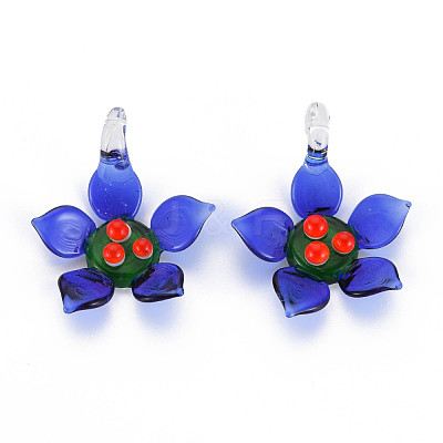 Handmade Lampwork Pendants LAMP-T007-022-1