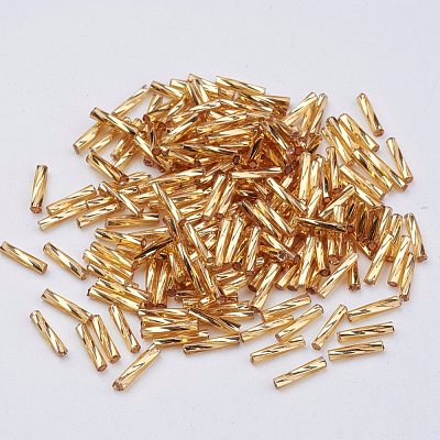 Glass Twisted Bugle Beads X-SEED-E002-12mm-822#-1